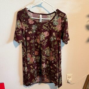 Floral Burgundy Women's Top